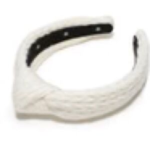 NWOT Lele Sadoughi Ivory Knit Slim Knotted Headband